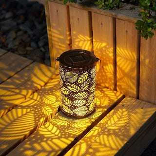 Radiant Leaf Lantern Set, Illuminated Design