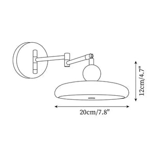 Contemporary Swing Arm Wall Lamp, Adjustable Design