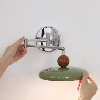 Contemporary Swing Arm Wall Lamp, Adjustable Design