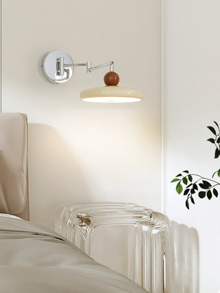 Contemporary Swing Arm Wall Lamp, Adjustable Design