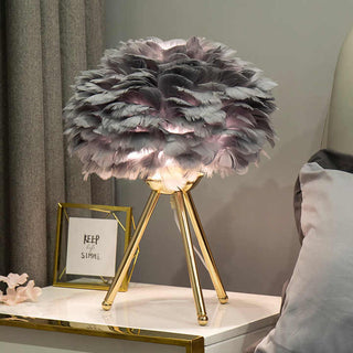 Dimmable Feather Table Lamp, Elegant Design