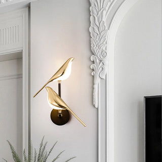 Artistic wall fixture, bird-inspired design