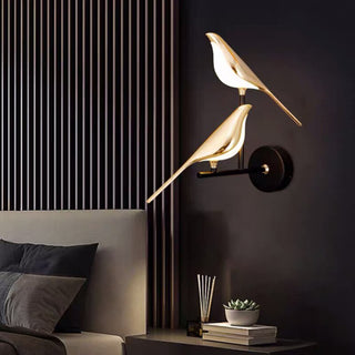 Artistic wall fixture, bird-inspired design