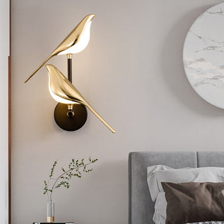 Artistic wall fixture, bird-inspired design