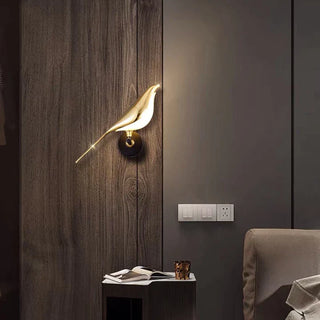 Artistic wall fixture, bird-inspired design