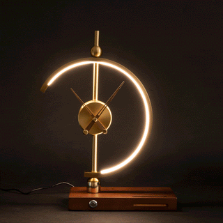 Stylish Lamp Clock with Charging Functionality