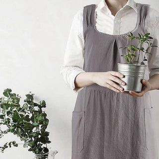 Korean-Inspired Modern Cross-Back Apron | Stylish Design