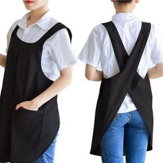 Korean-Inspired Modern Cross-Back Apron | Stylish Design