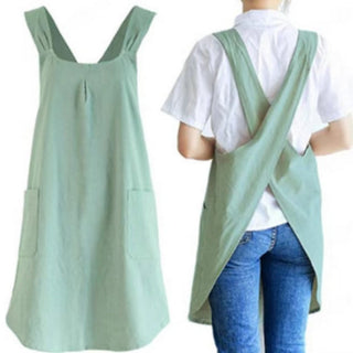 Korean-Inspired Modern Cross-Back Apron | Stylish Design