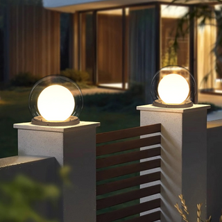 Illuminated Outdoor Pillar Lamp, Weather-Resistant
