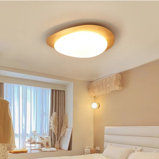 Scandinavian Style Ceiling Light, Pebble Wood Grain Design