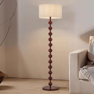 Natural Wood Japandi Floor Lamp, Stylish Design