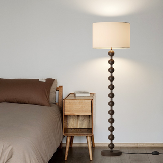 Natural Wood Japandi Floor Lamp, Stylish Design