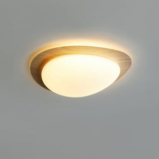Scandinavian Style Ceiling Light, Pebble Wood Grain Design