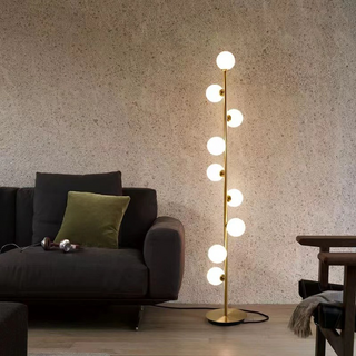 Nordic Style Glass Floor Lamp, Sleek Design