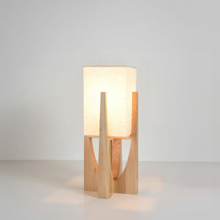 Sleek Walnut Floor Lamp, Minimalist Wood Design