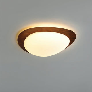 Scandinavian Style Ceiling Light, Pebble Wood Grain Design