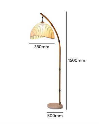 Natural Bamboo Floor Lamp, Tranquil Glow