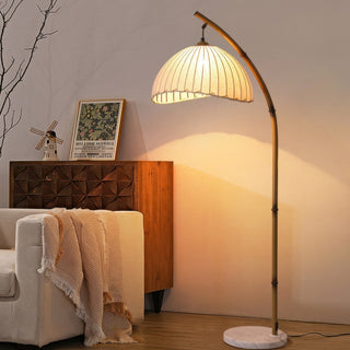 Natural Bamboo Floor Lamp, Tranquil Glow
