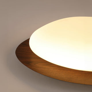 Scandinavian Style Ceiling Light, Pebble Wood Grain Design