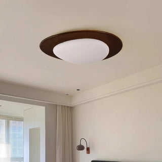 Scandinavian Style Ceiling Light, Pebble Wood Grain Design