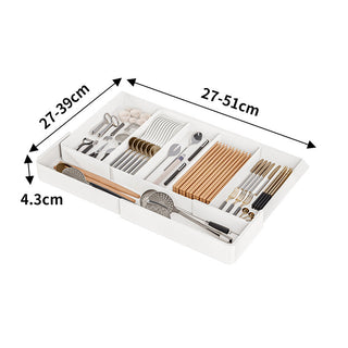 Adjustable Drawer Organizer Space-Saving Kitchen Insert