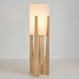 Sleek Walnut Floor Lamp, Minimalist Wood Design
