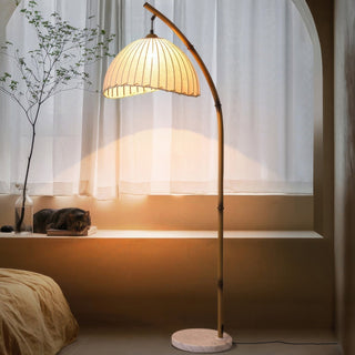 Natural Bamboo Floor Lamp, Tranquil Glow