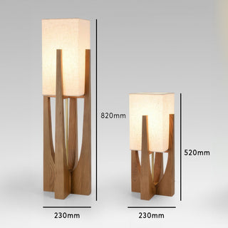 Sleek Walnut Floor Lamp, Minimalist Wood Design