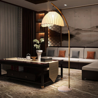 Natural Bamboo Floor Lamp, Tranquil Glow