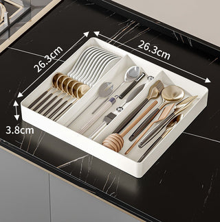 Adjustable Drawer Organizer Space-Saving Kitchen Insert