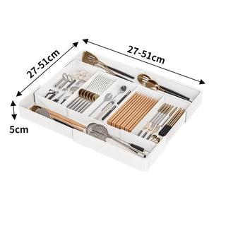Adjustable Drawer Organizer Space-Saving Kitchen Insert