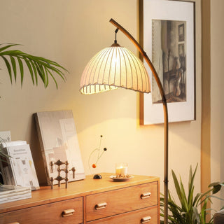 Natural Bamboo Floor Lamp, Tranquil Glow