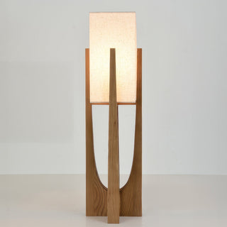 Sleek Walnut Floor Lamp, Minimalist Wood Design