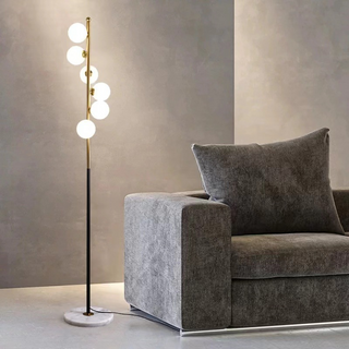 Nordic Style Glass Floor Lamp, Sleek Design