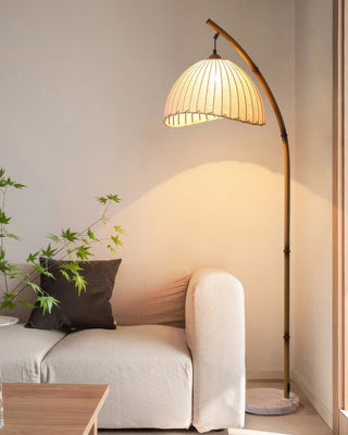 Natural Bamboo Floor Lamp, Tranquil Glow