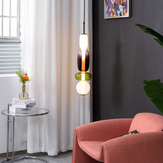 Vibrant Pendant Light, Candied Glass Design