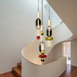 Vibrant Pendant Light, Candied Glass Design