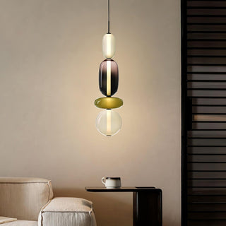 Vibrant Pendant Light, Candied Glass Design