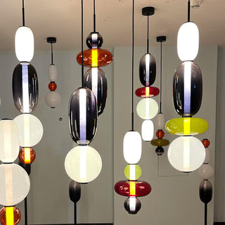 Vibrant Pendant Light, Candied Glass Design