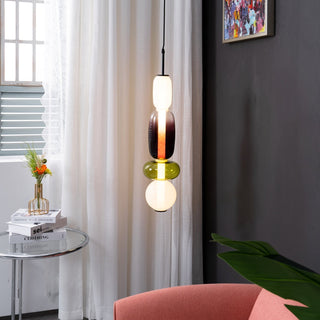 Vibrant Pendant Light, Candied Glass Design
