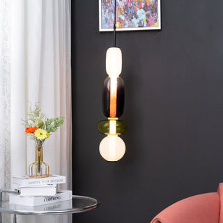 Vibrant Pendant Light, Candied Glass Design