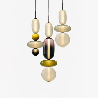 Vibrant Pendant Light, Candied Glass Design