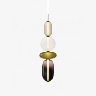 Vibrant Pendant Light, Candied Glass Design