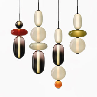 Vibrant Pendant Light, Candied Glass Design
