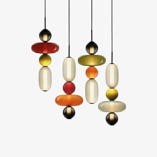 Vibrant Pendant Light, Candied Glass Design