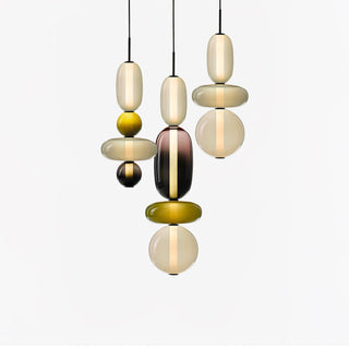 Vibrant Pendant Light, Candied Glass Design
