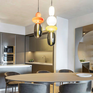 Vibrant Pendant Light, Candied Glass Design