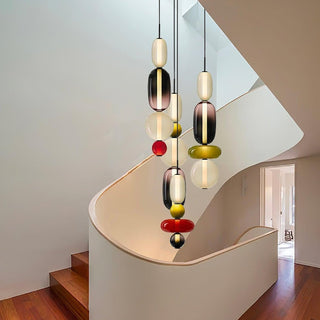 Vibrant Pendant Light, Candied Glass Design