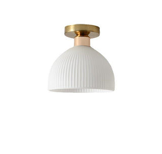 Contemporary Ceiling Fixture, Milk White Glass